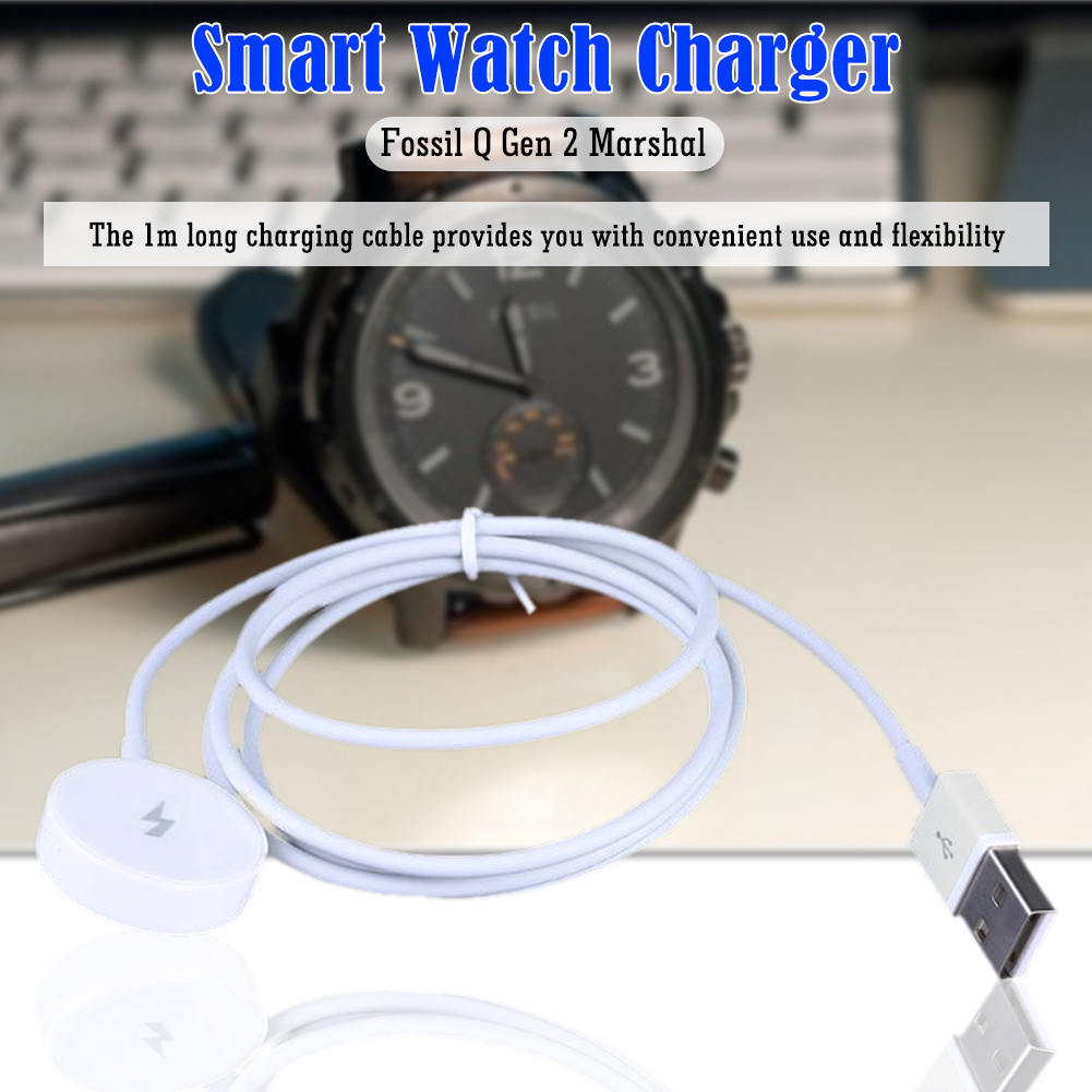 Fossil Smartwatch Accessories - 1m Smartwatch-Magnetladegerät mit Kurzschlussschutz, USB-Ladeadapter, Ersatzteile